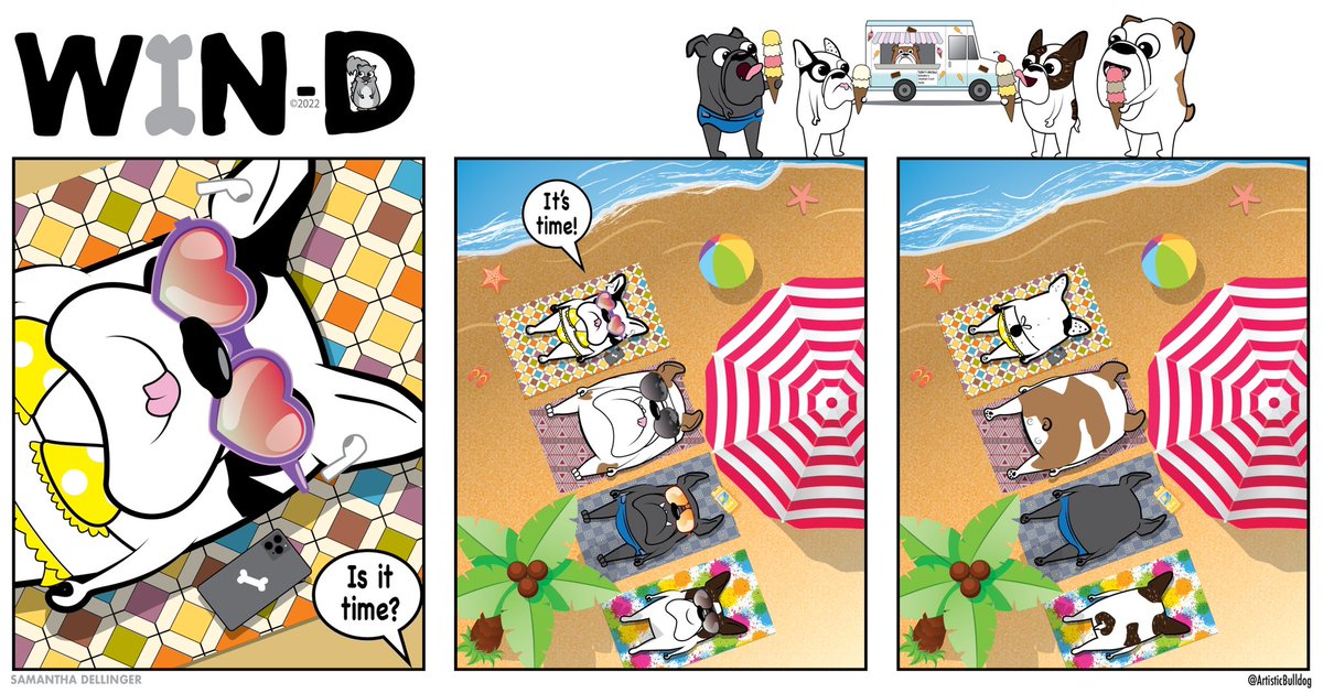 Summer lovin! Had me a blast! #cartoon #windweekly I’m a pet artist who loves to draw all animals but boooodawgs are my favorite