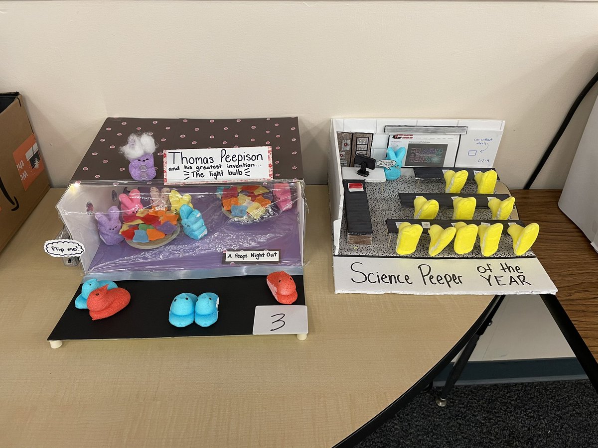 Science Peeple Dioramas! Very creative peeps at CHS. <a href="/CHS_LeadsTheWay/">Clinton High School</a>