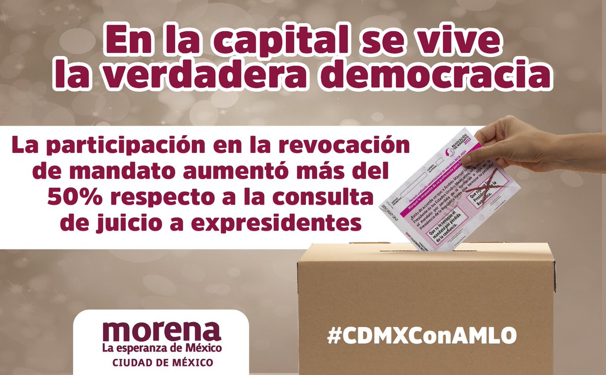 MorenaCiudadMex's tweet photo. #MorenaCDMX | La ciudad sabe que su futuro está garantizado porque la #4T está comprometida con ello.
#CDMXConAMLO https://t.co/uCWg9HUGGY