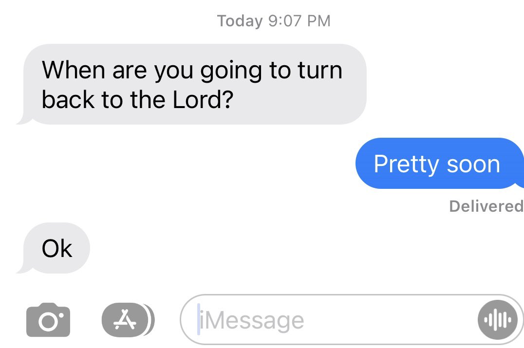 Texting with my mom on Easter