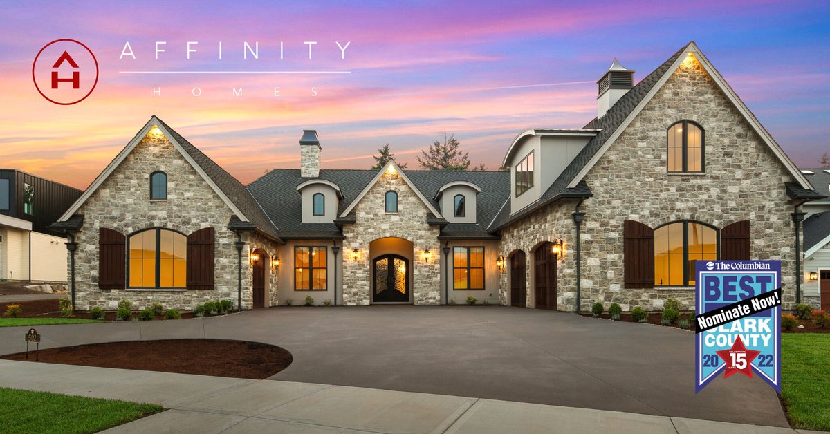 It's the last week to nominate the Best of the Best for Clark County, and we'd sure love to have your vote for the Best Luxury Home Builder. 😊

Search: Best of Clark County 2022 → Home &amp; Garden → Luxury Home Builder → Affinity Homes LLC or bit.ly/3xd58Iu.

#bocc