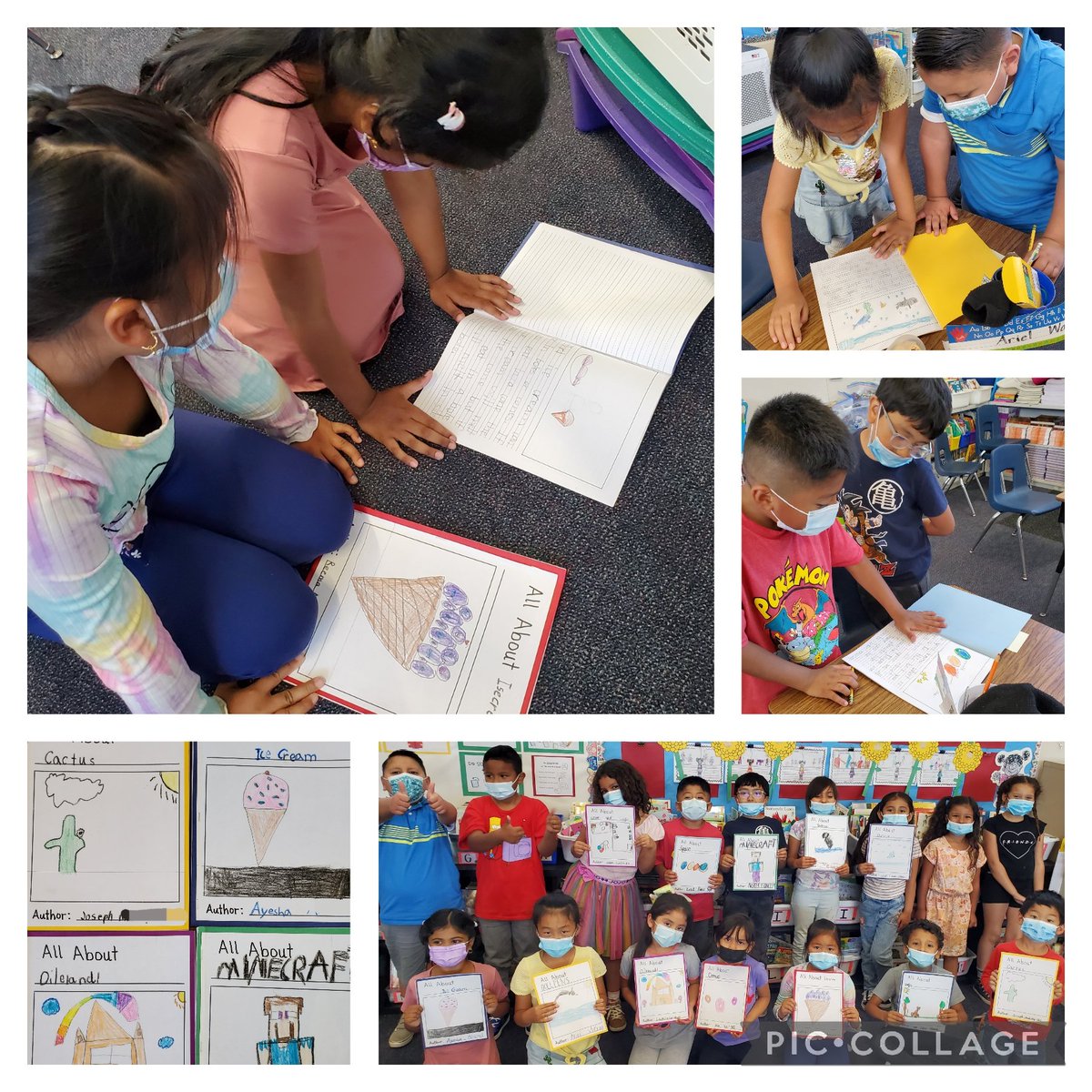 We are writers!! First graders worked hard on their informational books and were so excited to share them during our book celebration! Way to go!! 👏👏