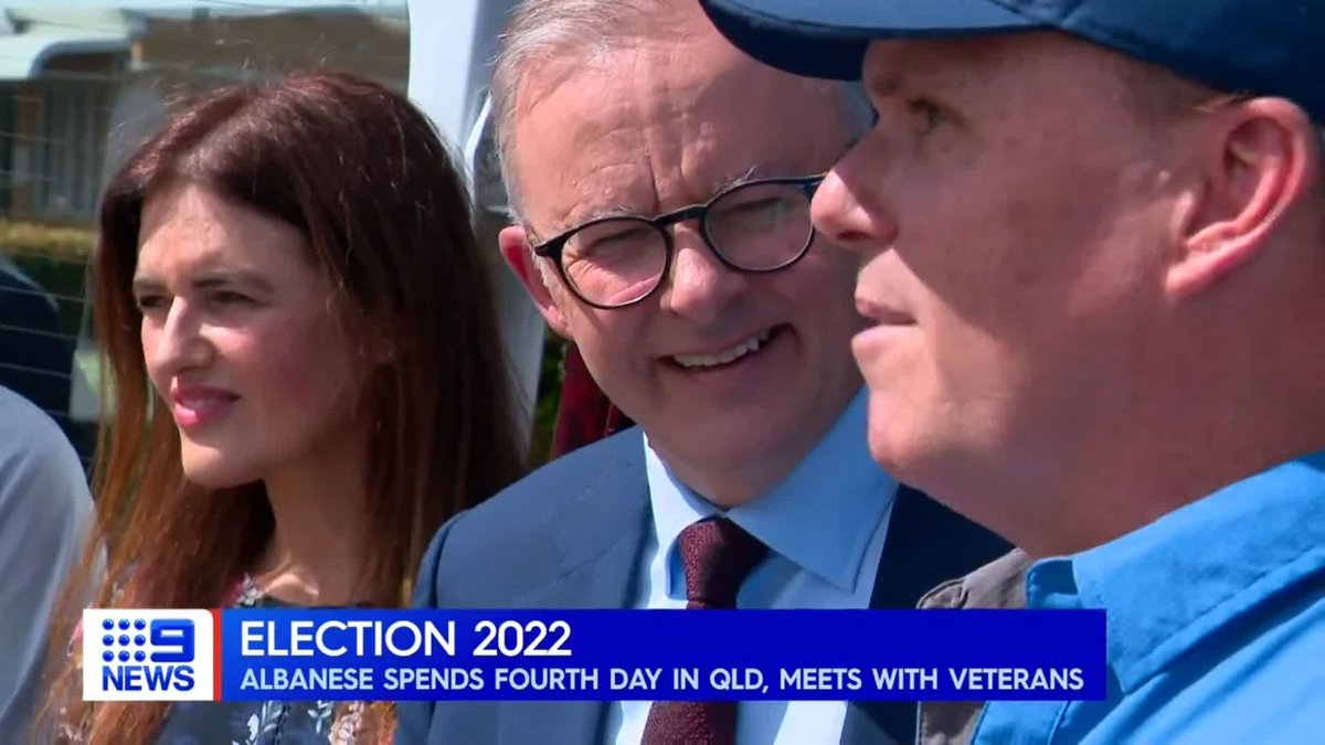 Amidst the second week of his Federal Election campaign, Opposition Leader Anthony Albanese is spending his fourth day in Queensland today, meeting with veterans. @Fi_Willan #9News #AusVotes https://t.co/VOT2d6P6q3