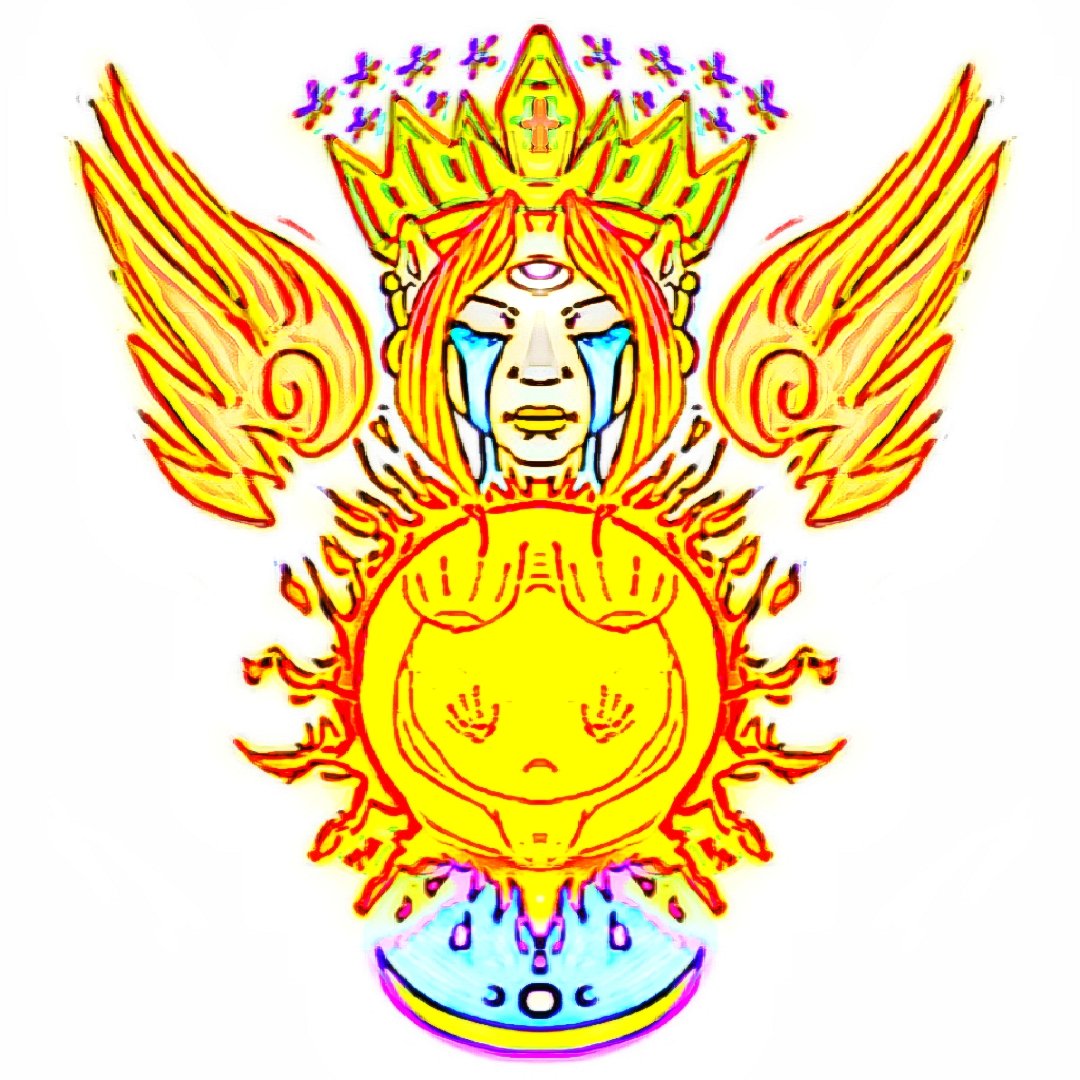 AkashicAnnunaki's tweet photo. #woman of #Revelation #Apocalypse described as being “clothed with the sun, with the moon under her feet, and on her head a garland of twelve stars” #Bible #cosmic #pregnancy #MythologyMonday #picsart #celestialcode #johnMcHugh https://t.co/YfddeV6953