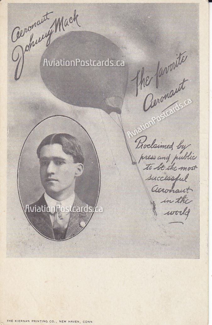 MarjeMolder's tweet photo. #Antique #aviation #American #History black and white lithograph #postcard showing #JohnnyMack favourite #Aeronaut hanging from his #Baloon in #flight with inset portrait photo of him 1906? Undivided back, postally unused. https://t.co/gWfNAkvIsS