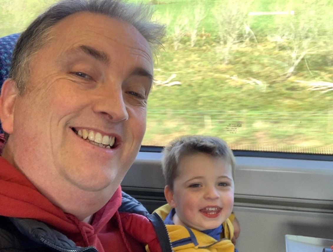 janetphilip77's tweet photo. Harry’s first train ride #lovedit https://t.co/hk2NeXujBk