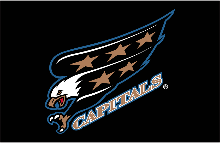 Chris Creamer  SportsLogos.Net on X: The Washington Capitals 2023 Stadium  Series uniform - white with massive blue and white Weagle logo on the  chest, red/white/blue striping down each arm, blue buckets