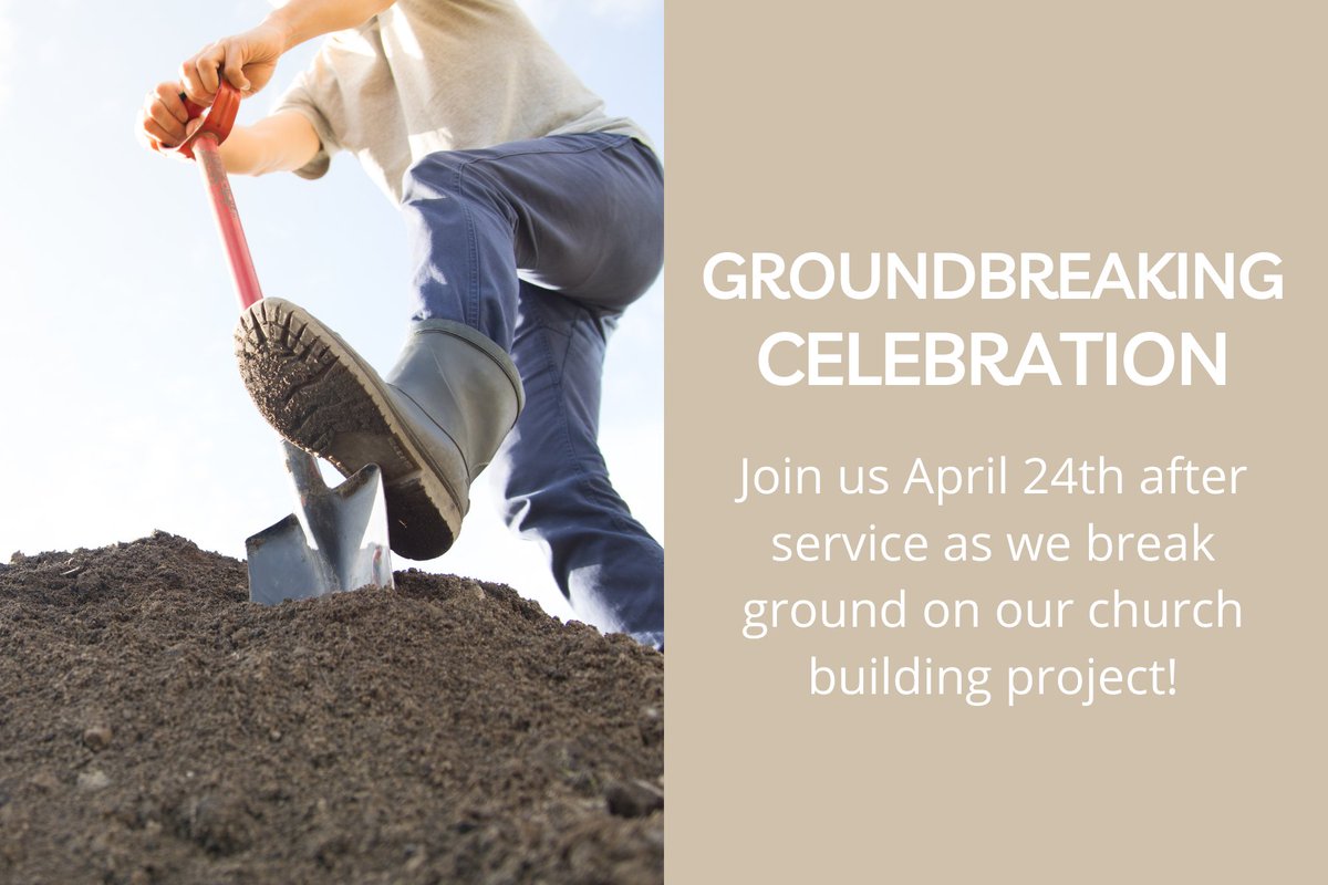 NewPostChurch's tweet image. Come see us next weekend!  We'll be having our groundbreaking celebration directly after service at the New Post property.