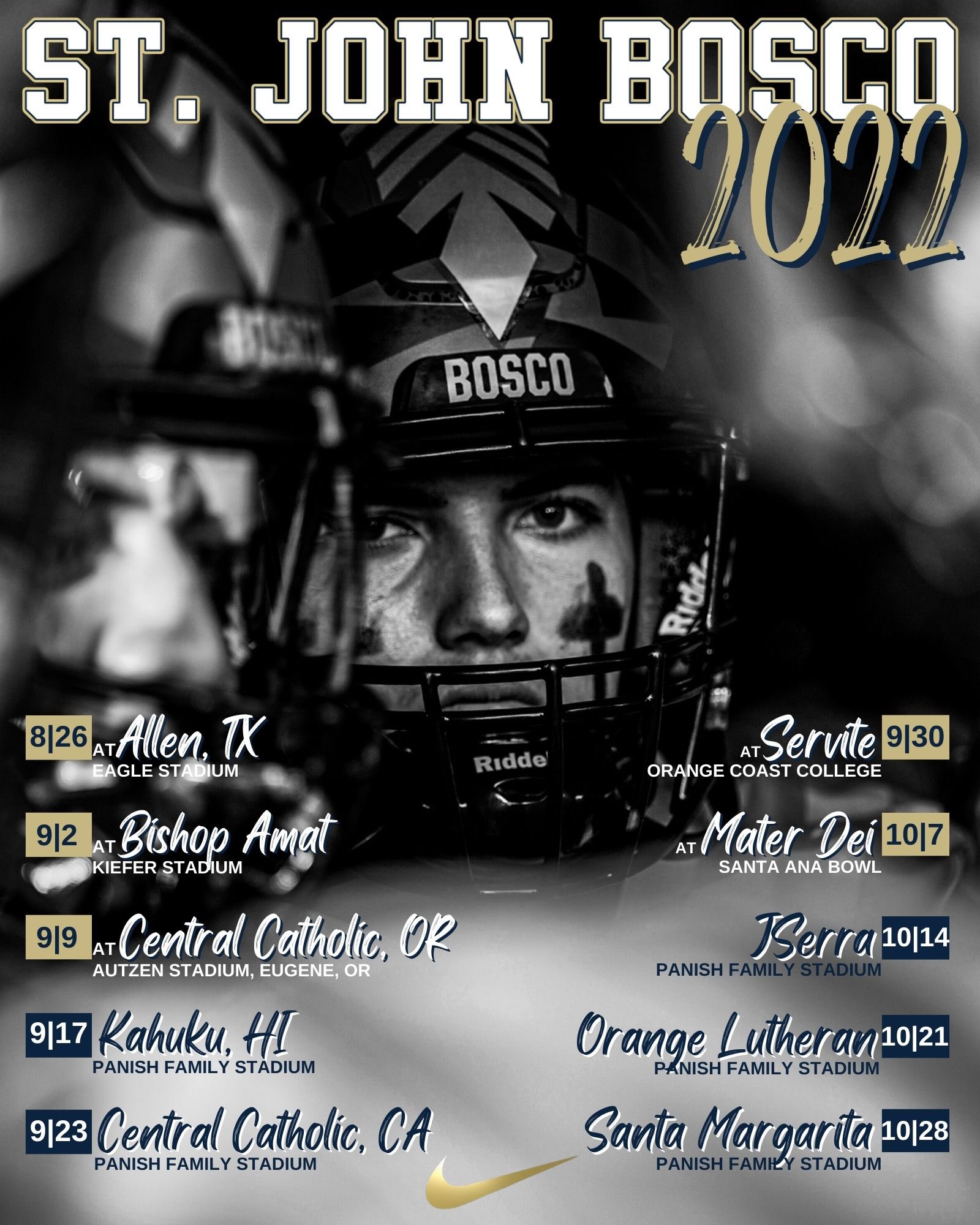 Bosco Football on Twitter "2022 SCHEDULE Brave Nation we are proud to