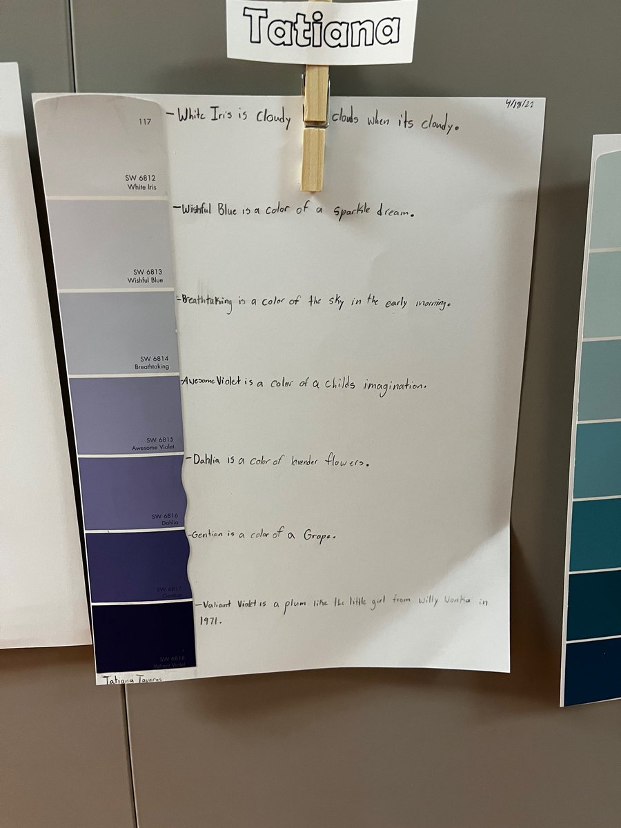 MissBrinich's tweet photo. The 5th grade Park Sharks came back from spring break as poets. We had a blast creating our paint chip poetry today. π¨π¦
#itsworthit #WoParkSharks #wcsdistrict https://t.co/h1EIIYcOz8