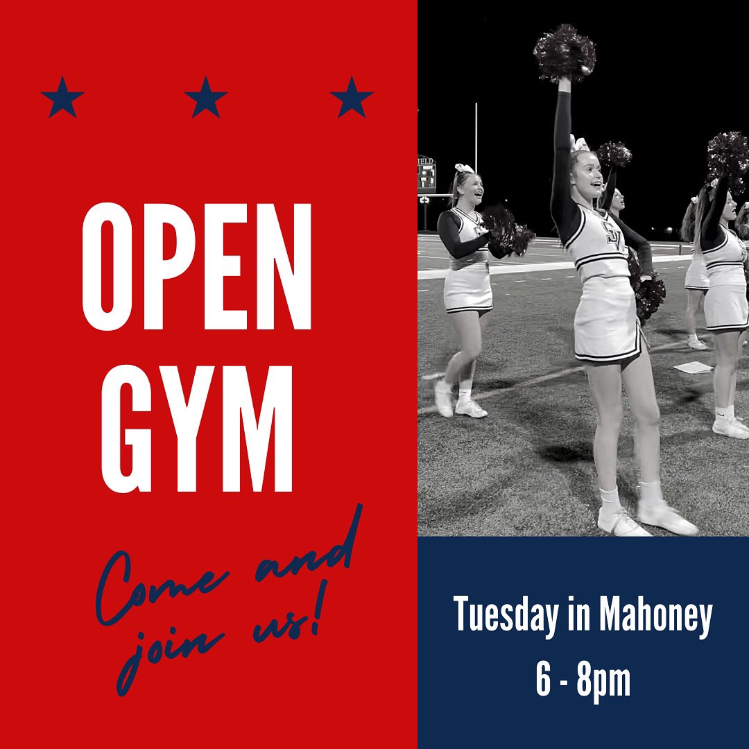 Open gym tomorrow from 6-8pm in Mahoney🦁 If it will be your first time attending, please fill out our interest form at the link in our bio
Any student attending St Viator for the 22/23 school year is welcome and no prior cheerleading experience is required!