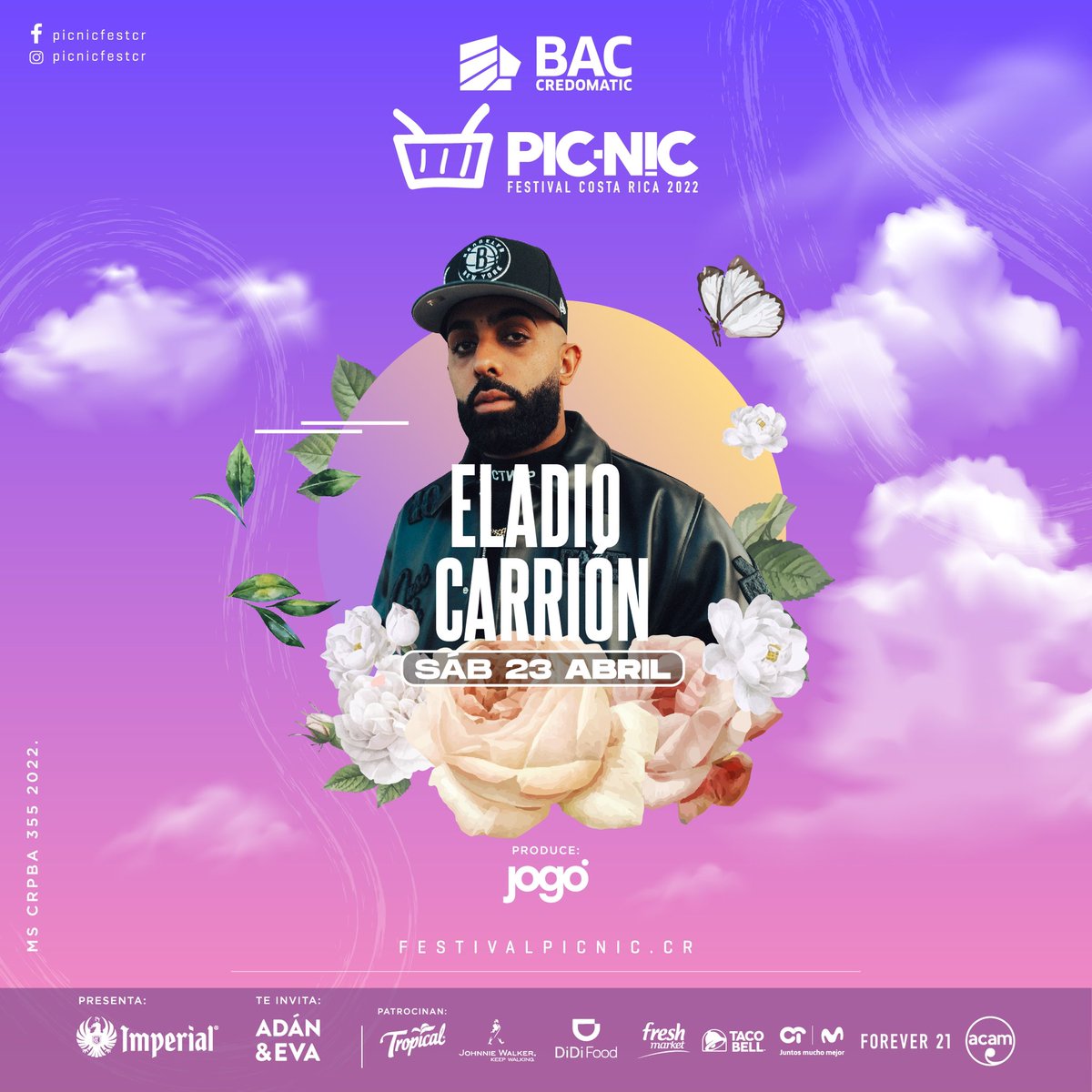 Eladio Carrión ¿Necesitamos decir algo más que eso? Su nombre habla por sí solo, uno de los máximos exponentes del trap y el reguetón. De los más esperados para este #PicnicFestCR ❤️‍🔥