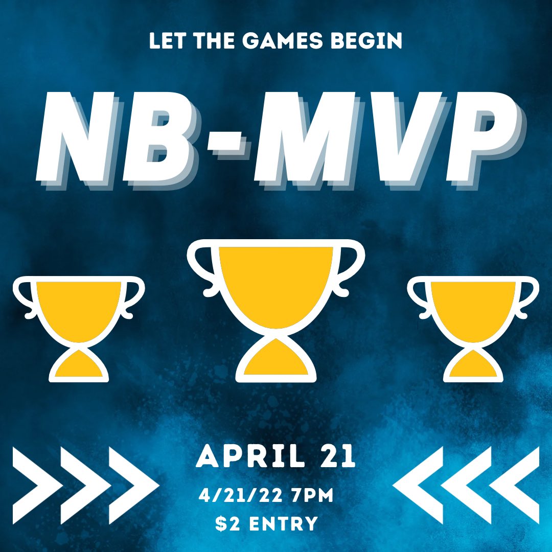 nbstugov's tweet image. NB-MVP is this Thursday at 7pm! Entry is $2.
NB-MVP is a student organized event to find out who is the BEST of North Broward. Contestants will be put through numerous challenges to test their skills, talents, and charisma. This will be an in person event with recorded segments.