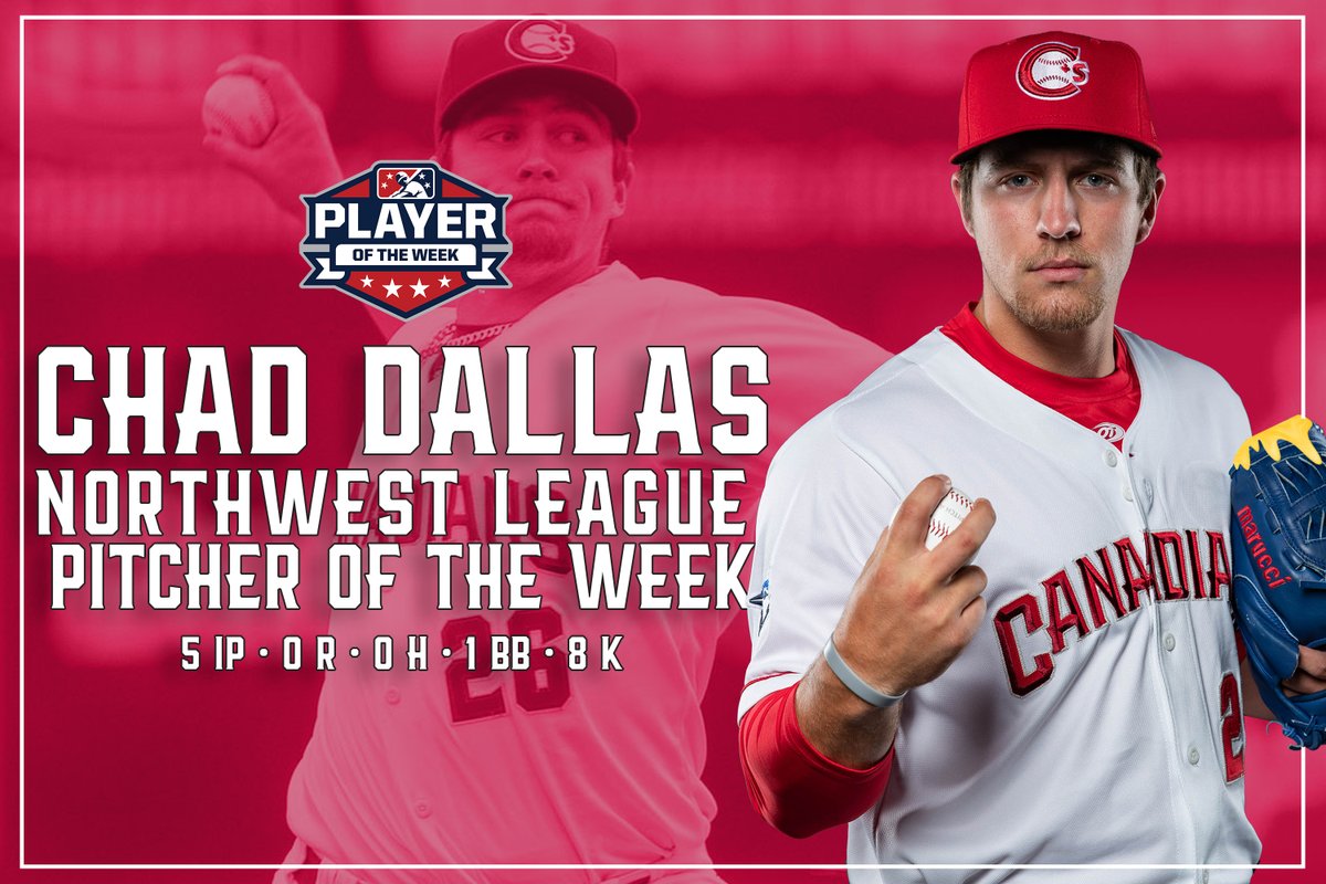 Vancouver Canadians (@vancanadians) on Twitter photo We'll take that with extra Cheese 🧀🧀🧀
<a href="/chadwell__/">Cheese Dallas</a> is your Northwest League Pitcher of the Week for April 11-17.
(thank you <a href="/Vol_Baseball/">Tennessee Baseball</a>, we got a good one) We'll take that with extra Cheese 🧀🧀🧀
<a href="/chadwell__/">Cheese Dallas</a> is your Northwest League Pitcher of the Week for April 11-17.
(thank you <a href="/Vol_Baseball/">Tennessee Baseball</a>, we got a good one)
