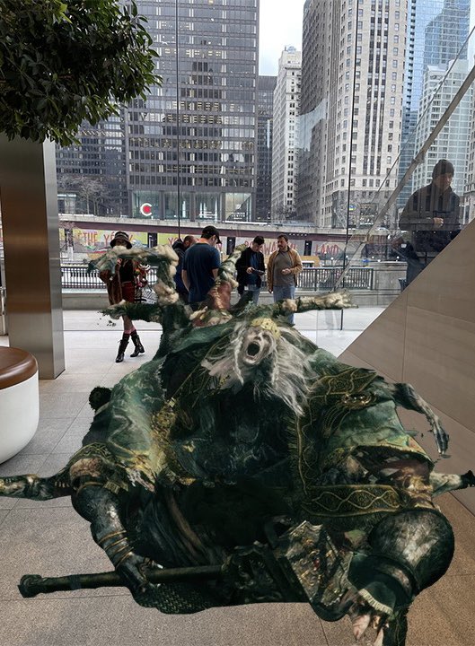DaneFarten's tweet photo. If Elden Ring Bosses were Apple Store customers THREAD

Godric: “WHY DOESNT MY PHONE WORK?!!!!!!!”

(Phone has clearly been run over by a car. Doesn’t have apple care) https://t.co/tWNnQ3S0up