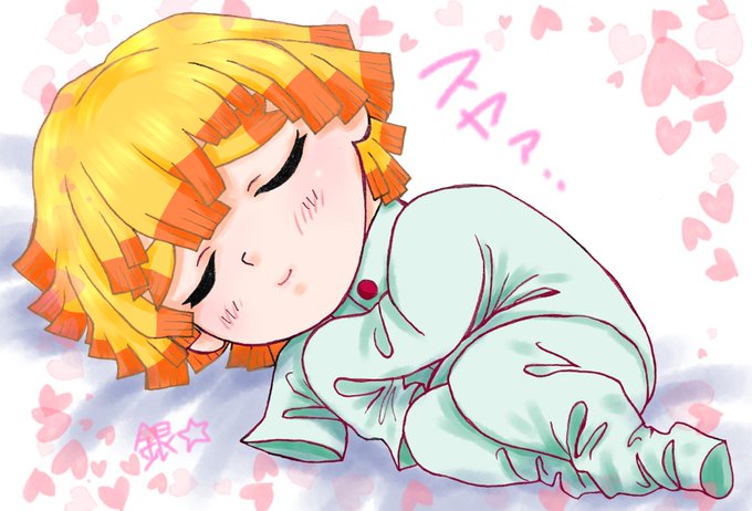 銀☆さんがTwitterに投稿した我妻善逸(鬼滅の刃)のイラスト。