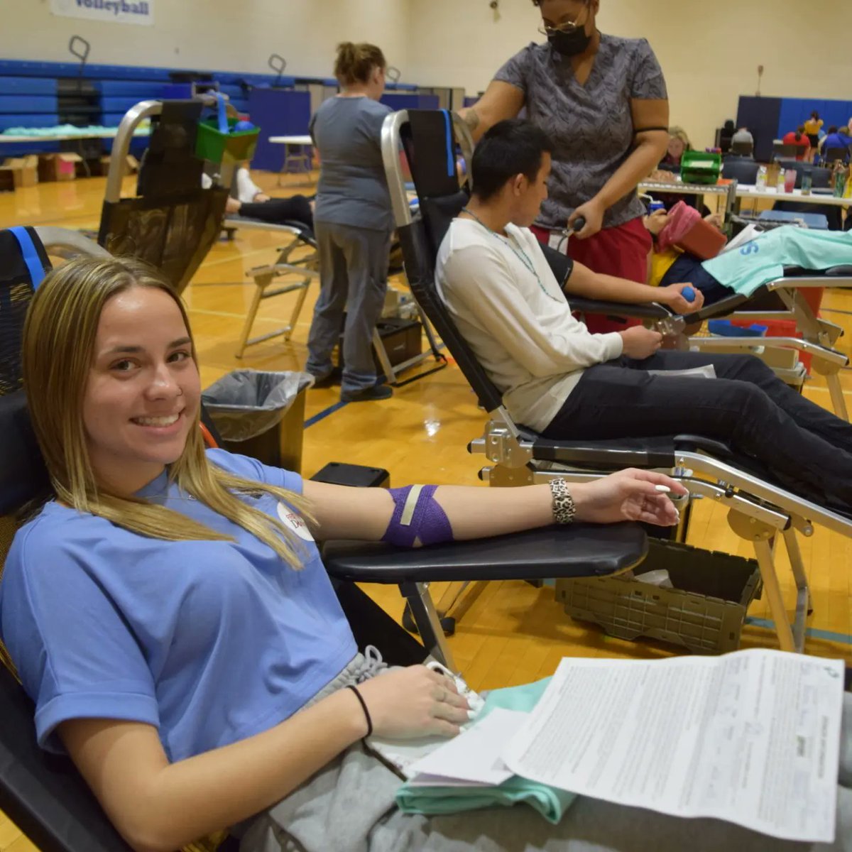 bigbluenhs's tweet photo. BLOOD DRIVE! 

After 2 years of not having a blood drive, we are beyond thankful to have had one. It was an amazing experience for everyone there. 

Thank you to all who donated and to all who helped put this together. 
#NationalHonorsSociety @Hamilton_CSD @HSPrincipalHCSD https://t.co/2s88RBhMPc