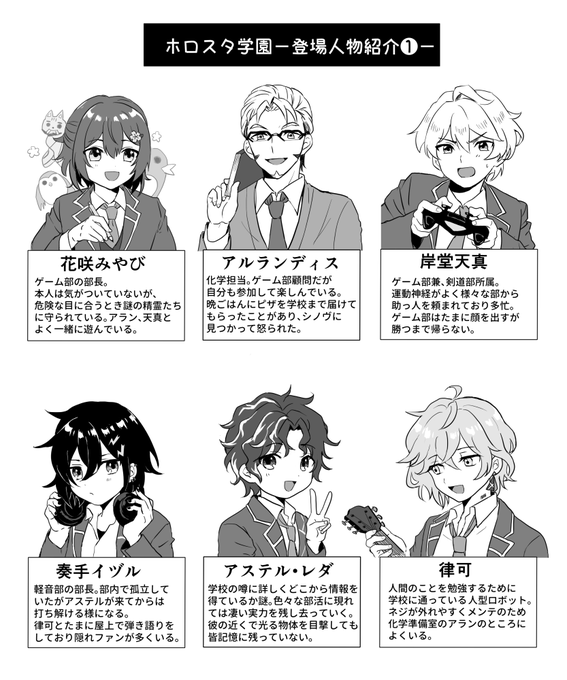 ホロスタ学園人物紹介を勝手に考えてみた🏫
※設定捏造注意! 