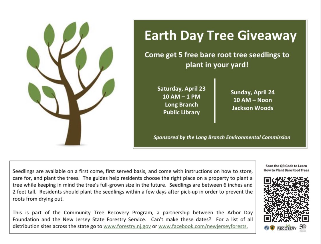 LongBranchEC's tweet image. Earth Day Tree Giveaway April 23rd &amp;amp; 24th! See you there!