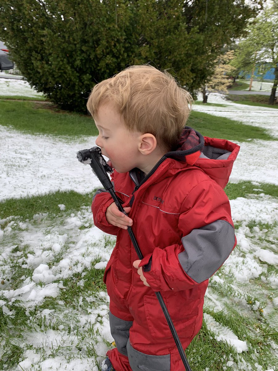 CoachGiancola's tweet photo. Snow day in the middle of April??? SURE!!! #makingmondaysfun #yup #littleguyadventures https://t.co/n12atP4zRN