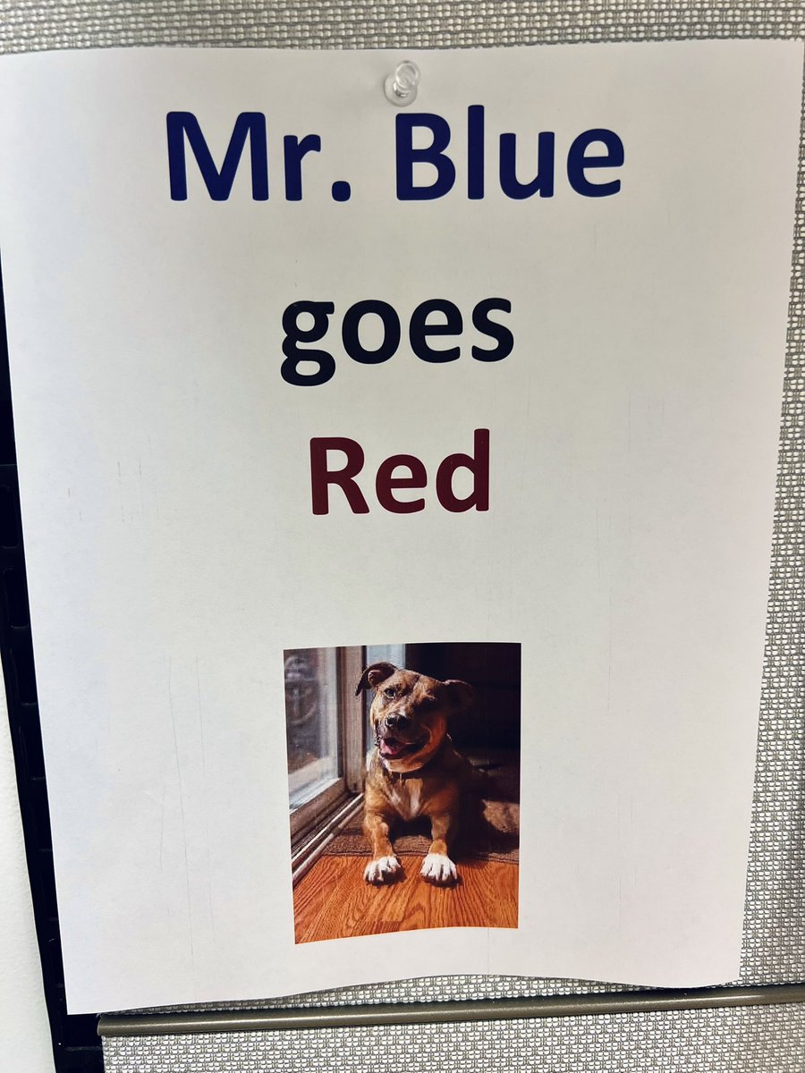 HeatherFount_'s tweet photo. I must say… the Welcome Committee at @UofLHealth is TOP NOTCH. Look what was hanging in my office this morning!!! 

Making a girl and her Mister Blue feel very special 💙❤️ https://t.co/DRwEhYL1k4