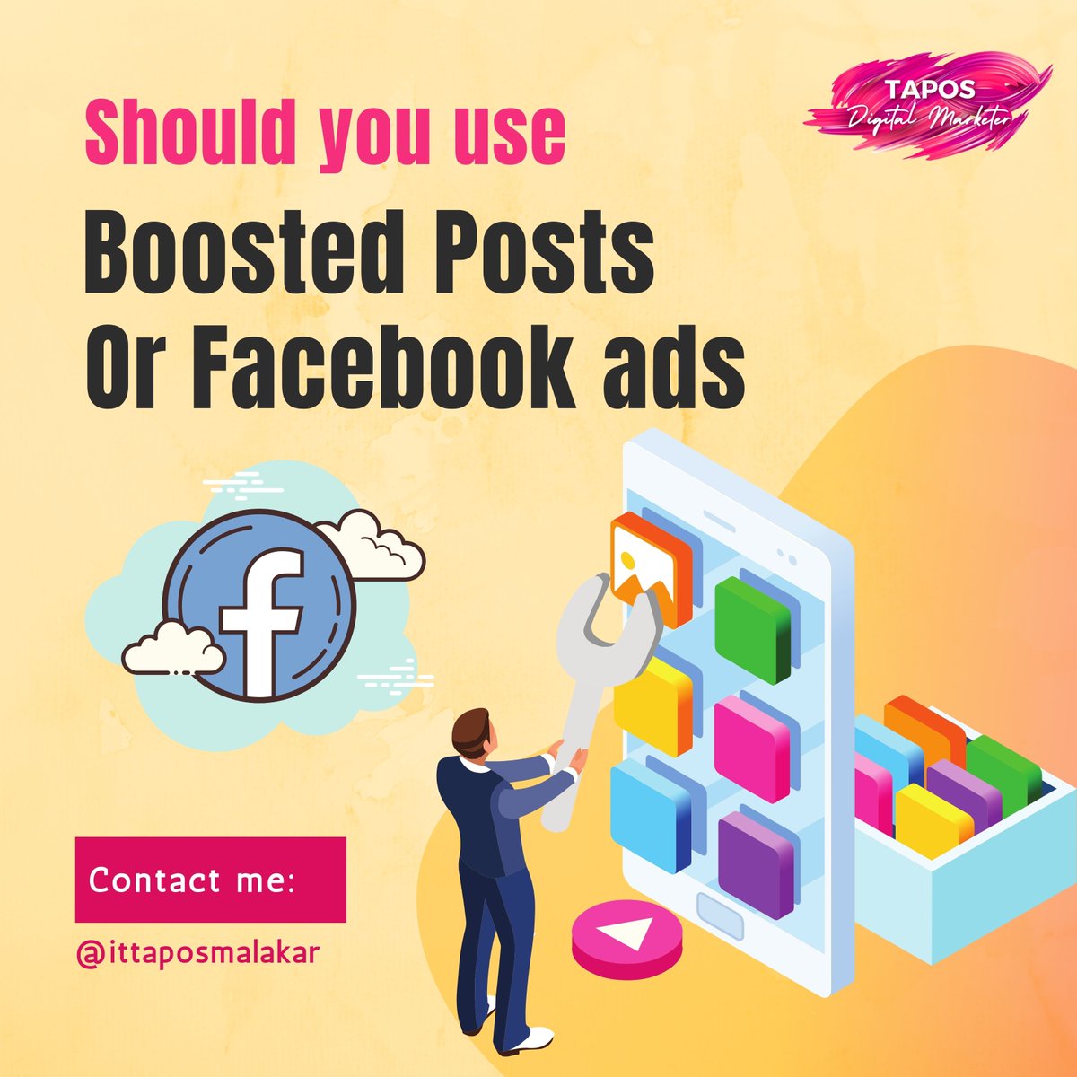 taposmalakarr's tweet photo. 💁Should you use boosted posts or Facebook ads?🔥
Boosted posts and Facebook ads can both be valuable elements of your marketing strategy.
Here are some benefits of boosted posts:
#facebookmarketing #facebookads #MCFC #nffc #UkraineUnderAttaсk #LaLiga #coronavirus
#ittaposmalakar https://t.co/gKKRbxKqzB