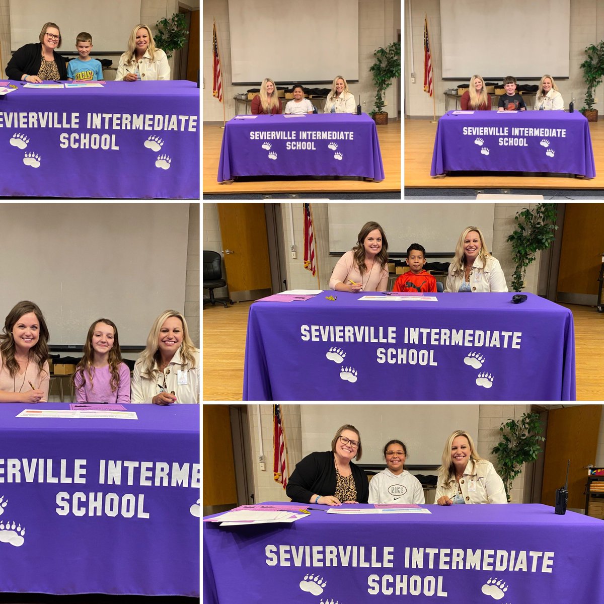 ses_cubs's tweet photo. It’s Signing Day! Team Hodges/Marlow and Moore/Valentine set goals for the “BIG GAME” and signed their commitment to give their best efforts on the TCAP test this week! We are so PROUD of this crew and all their hard work. We wish everyone the best of luck this week! #TCAPready https://t.co/tU8lL0jMCY