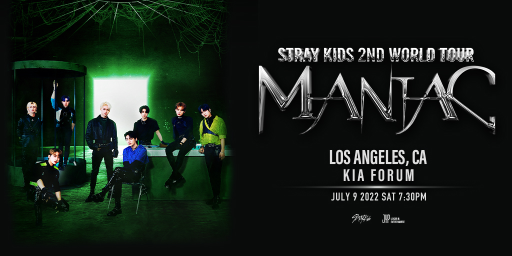 thekiaforum's tweet photo. ATTENTION: 💥 @Stray_Kids are bringing their 2nd World Tour “MANIAC” to Los Angeles on Saturday, July 9! 

Tickets go on sale Friday, April 22 at 3PM PT: https://t.co/FVcLLDoEmZ https://t.co/mX0P3bfLjE