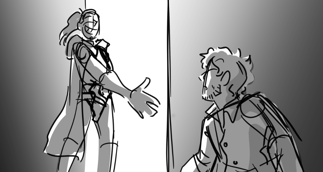 Lad_Called_Kena's tweet photo. "Know what - if it were up to me, people should be able to do whatever they want however they want."
-
More practice shots ft. htought abt how William and Duros met >:)
(Characters from #opdnd , @Tekking101 and @Lost_Pause_ 's PCs!) https://t.co/mmjaoNKwEo