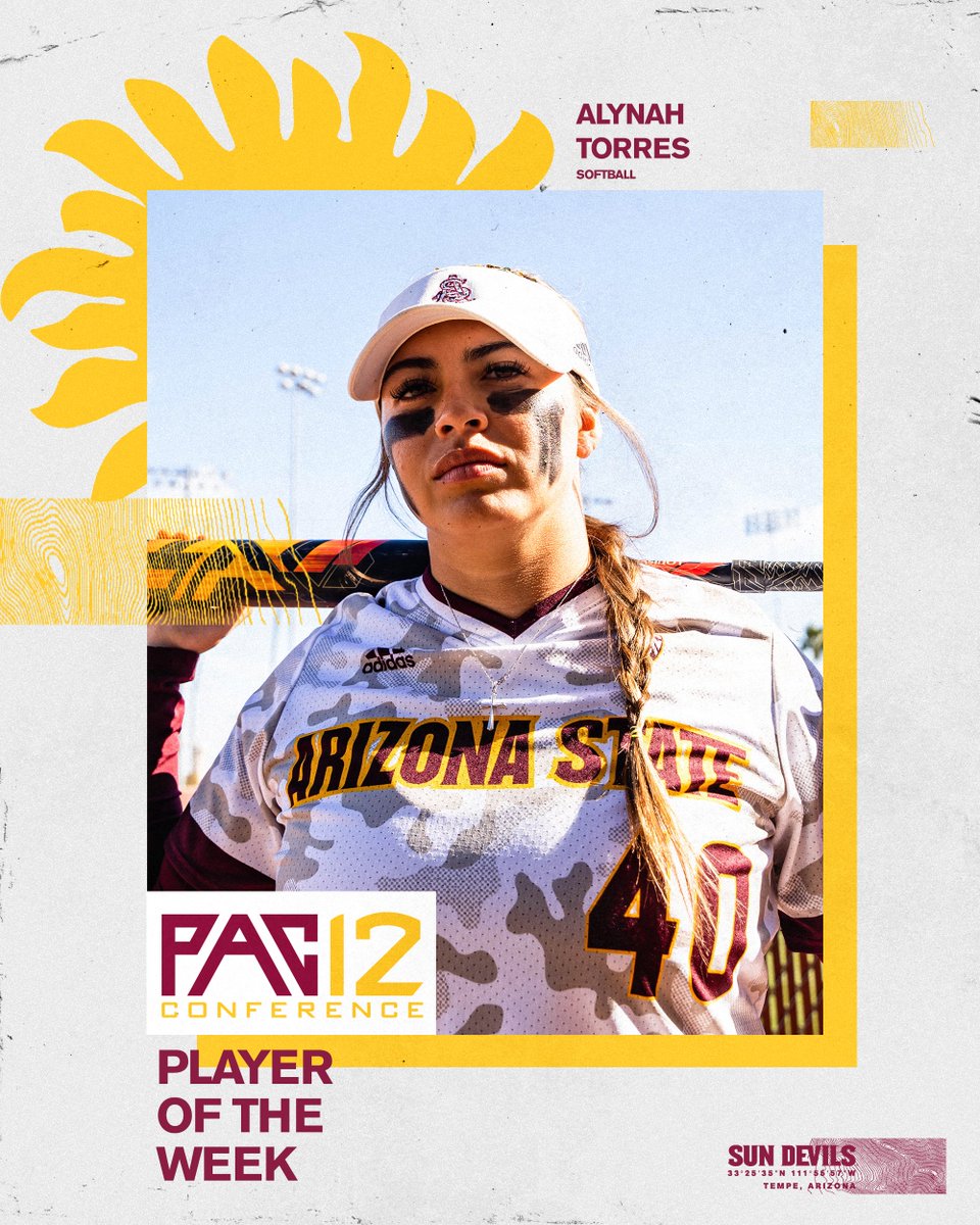 Arizona native, <a href="/alynaht/">Alynah Torres ♛</a> has etched herself into history. 🤩 

👉 Back-to-back leadoff home run games
👉 First Pac-12 Weekly Honor
👉 .500 avg.
👉 3 HR
👉 5 RBI
👉 5 Hits
👉 5 Runs

#ForksUp /// #O2V