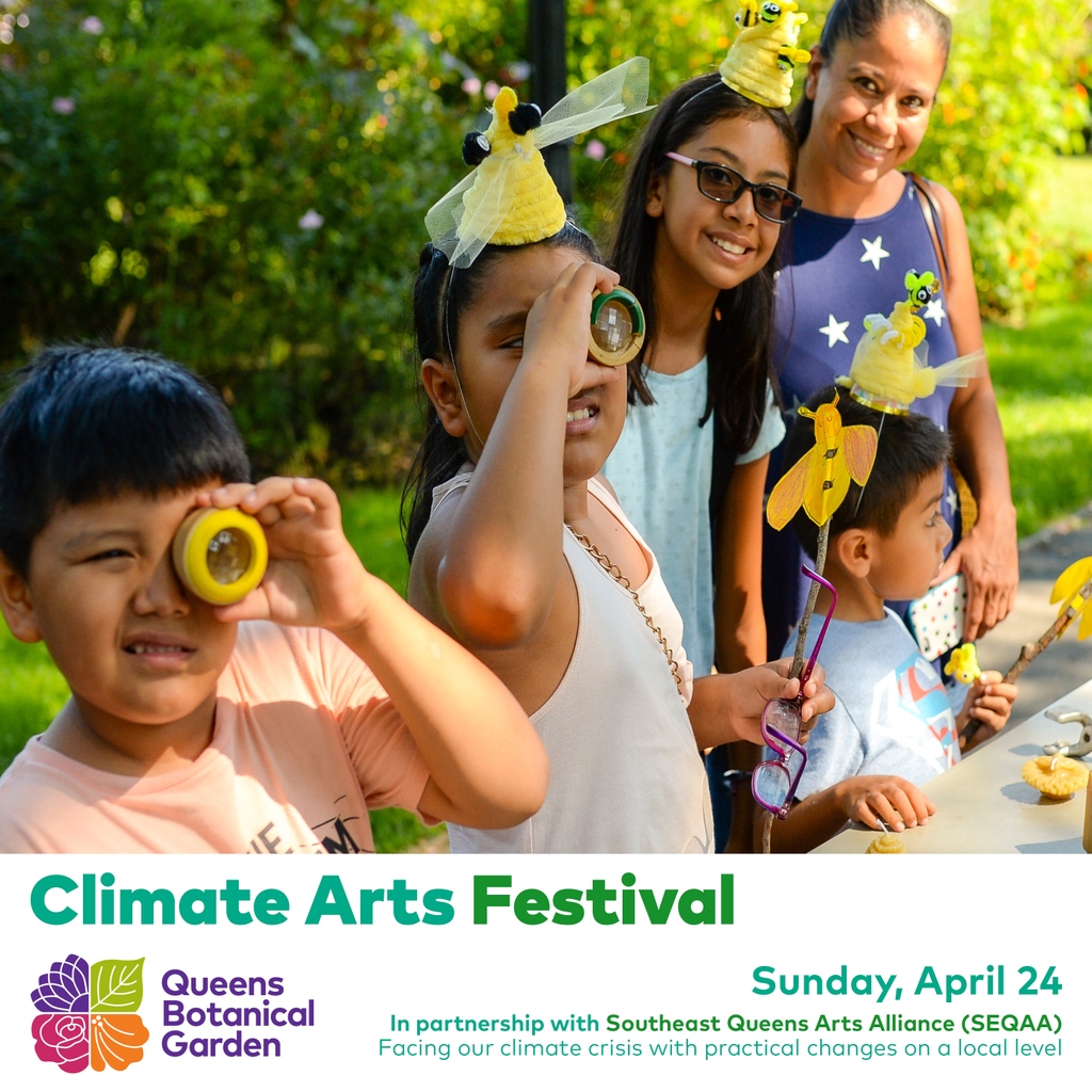 queensbotanicl's tweet photo. 🐝 Meet our busy bees at Climate Arts Festival, next Sun, 4/24! This Earth Month, let's empower the next generation to learn about our rapidly changing environment & adopt practical changes to counteract #climatechange. Included in admission. Register: https://t.co/3XOifWIeDA https://t.co/RngA1nX9IR