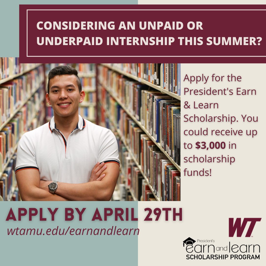 wtcareer's tweet image. Don't let pay keep you from learning. Let us help! #PELSP #WTInternshipAlert