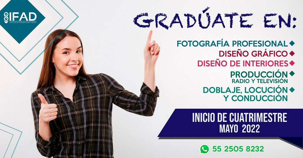 ifad_foto's tweet photo. 🎓Estudia con nosotros e impulsa tu formación profesional de la mano de los mejores expertos.  

📷  Fotografía Profesional
🎨  Diseño Gráfico y Artes Visuales
🎍 Diseño y Decoración de Interiores
📺 Producción de Radio y Televisión
🎤  Doblaje, Locuci… https://t.co/s7fXZoOtIG https://t.co/SOtipMx7cy