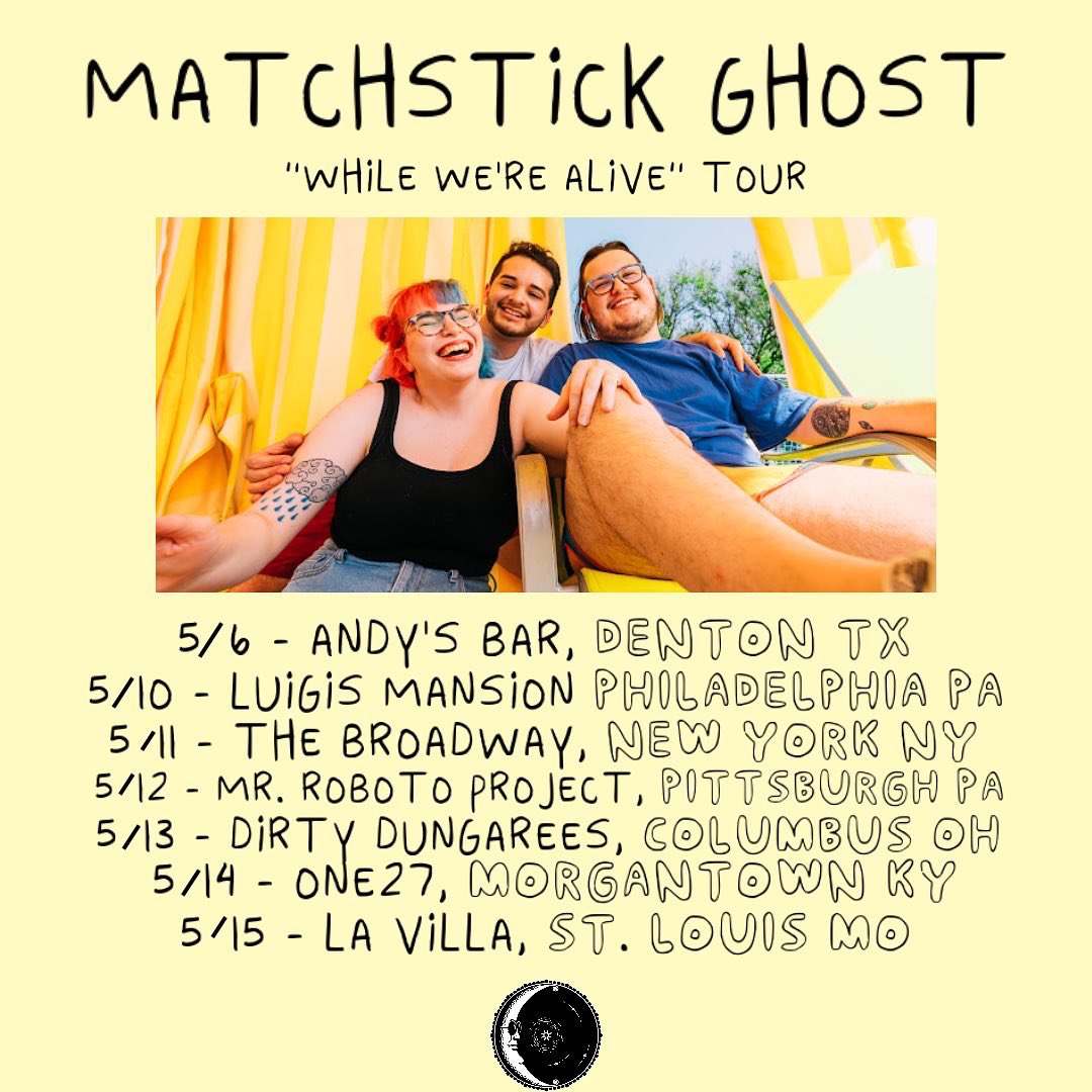 come celebrate the release of our debut EP, "While We're Alive," friday, 5/6 at andy's in denton! thank you to <a href="/badasstronauts/">BADASSTRONAUTS</a>, @Smotheredband, and <a href="/krankey_/">krankey</a> for joining us ✨tix at the link in our bio!