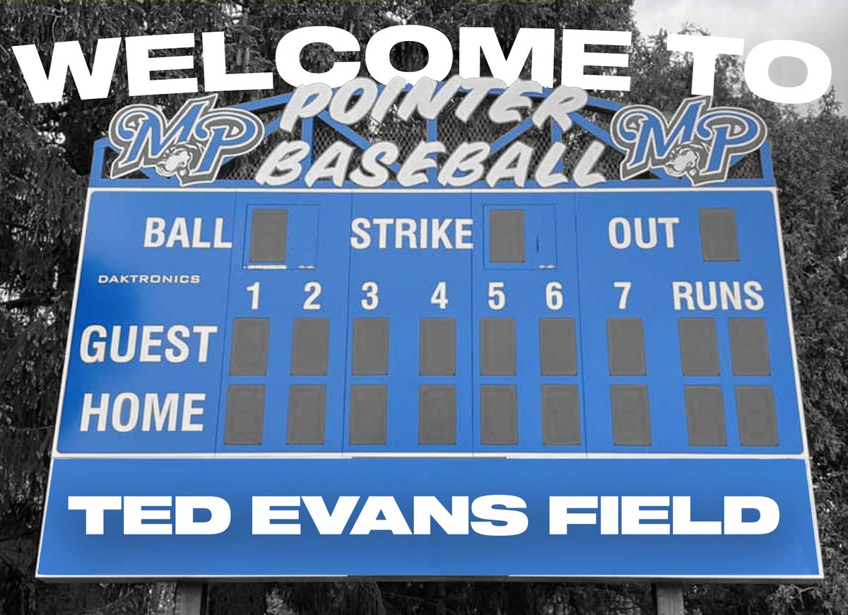 mpbluecrew's tweet photo. ⚾ 250+ SWAL Wins
⚾ 2x SWAL Champion
⚾ 6x Regional Champion
⚾ Sectional Champion
⚾ Coaches Association HOF

#PointerNation, Join us on Friday, May 6 as the Baseball Field is named after former MPHS Principal, Coach, and Teacher Ted Evans https://t.co/c3OgMqd3zj