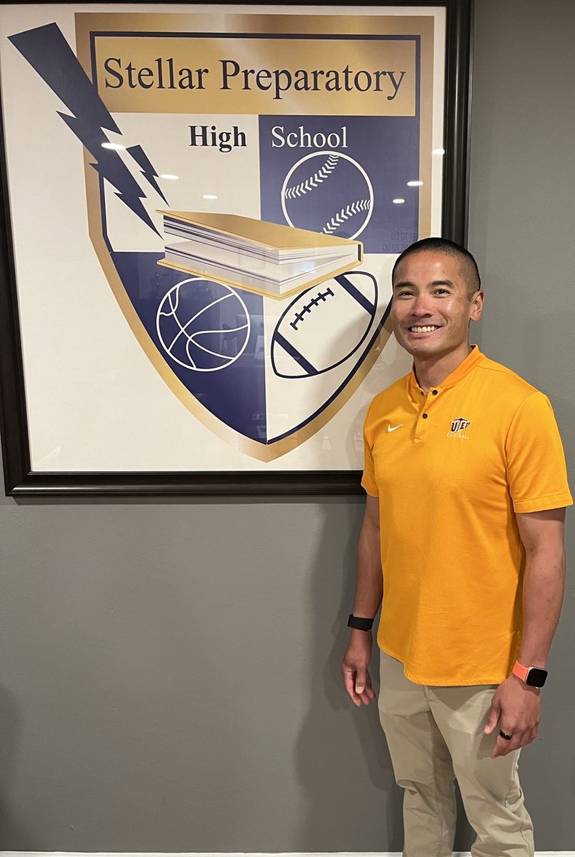 It was great having <a href="/Coach_ScottyO/">Scotty Ohara</a> at Stellar Prep HS today to start the collegiate recruiting season! <a href="/UTEPFB/">UTEP Football</a>