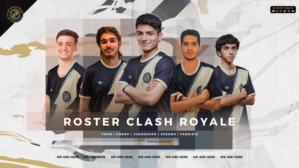 #CRL22 | ROSTER

Nuestro juego bandera, Clash Royale. ¡Los Dioses del Olimpo regresan a la arena!

🇦🇷<a href="/framsito/">fram</a> 
🇨🇦<a href="/SweepMM/">Sweep</a> 
🇵🇪<a href="/JPDacox/">JuanD ♠️</a> 
🇻🇪<a href="/xPedro15/">xPedro15</a> 
🇵🇪<a href="/Fabrizio_CR1/">Fablessed</a> 

🗣<a href="/ALFI_GG/">ALFI</a> 🇻🇪
📊<a href="/Sr_Guacho/">Guacho</a> 🇵🇪
👤<a href="/JRelo99/">Relo</a> 🇵🇪
©️<a href="/iDiamantito/">Diamond</a> 🇵🇪

#WeAreHere⚡️ #EstamosDeVuelta