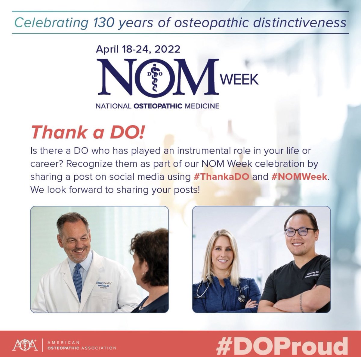 njosteopathic's tweet photo. It’s national #osteopathicmedicine week!!! Make sure to thank a D.O. This week. #prouddo #njaops @AOAforDOs https://t.co/xNjDILIPa6