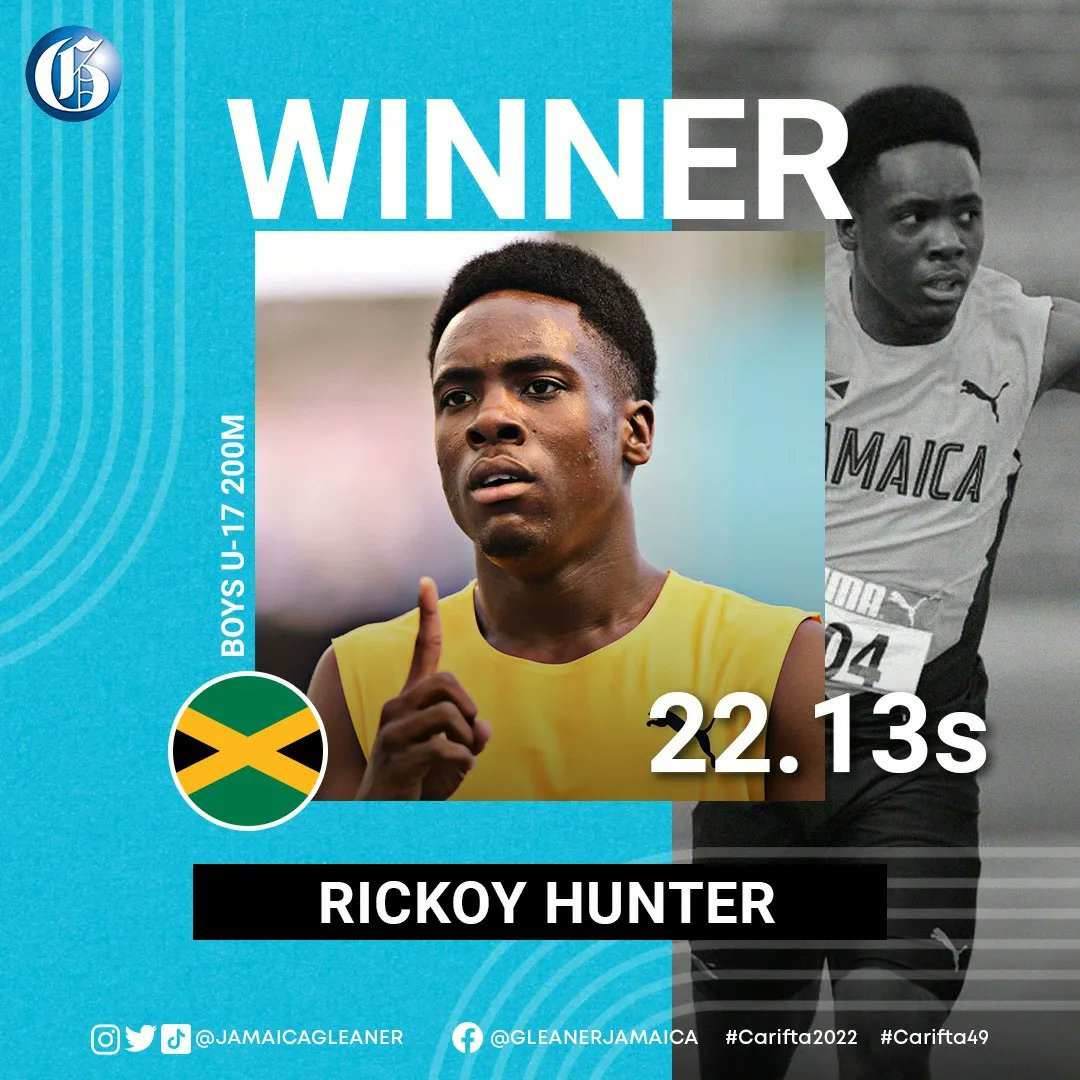 Jamaica Gleaner on Twitter "Jamaica's Rickoy Hunter shocks the field