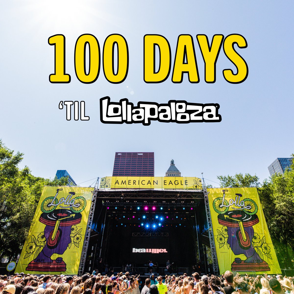 lollapalooza's tweet photo. Let the countdown begin ✨ #Lolla https://t.co/tU6wPRAbCH
