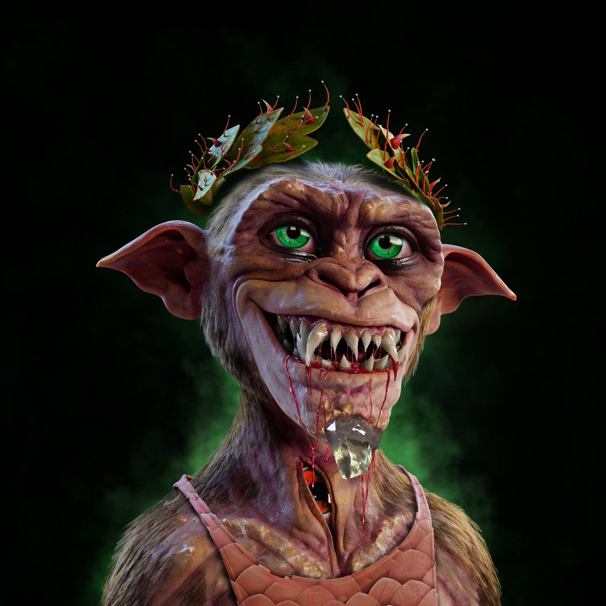 R1Catalin's tweet image. This is insane, only Level1 infected banana and my PAP   l👀ks crazy !!! The Vampire Blooded Teeth really stands out now. @PrimeApePlanet