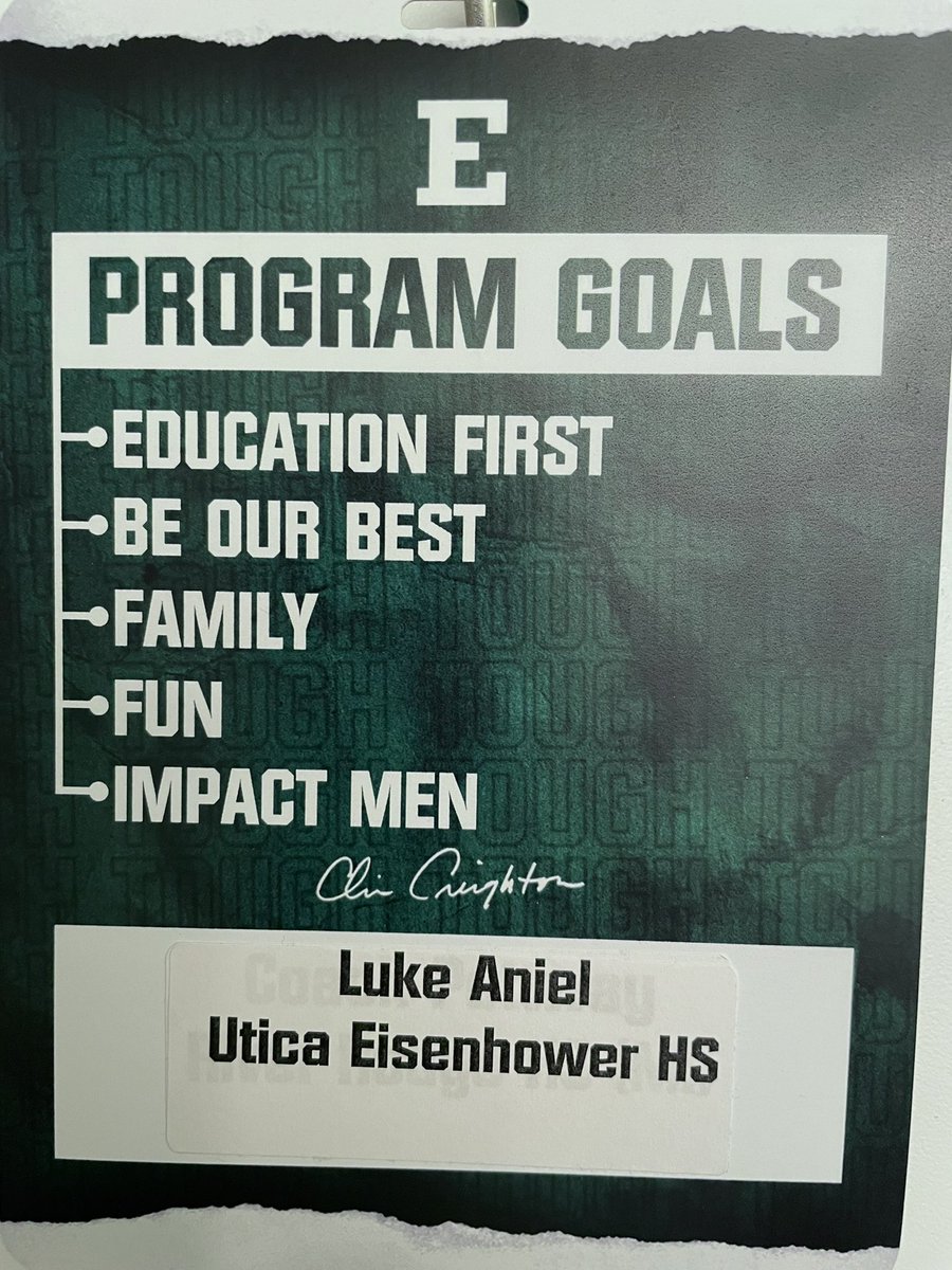 AnielLuke's tweet photo. Had a great time visiting @EMUFB for their spring game!   Thank you @Coach_Collett for the invite! @CoachSCoughlin @CoachBenNeedham @IkeVEagles1 https://t.co/3ciToYQZhq