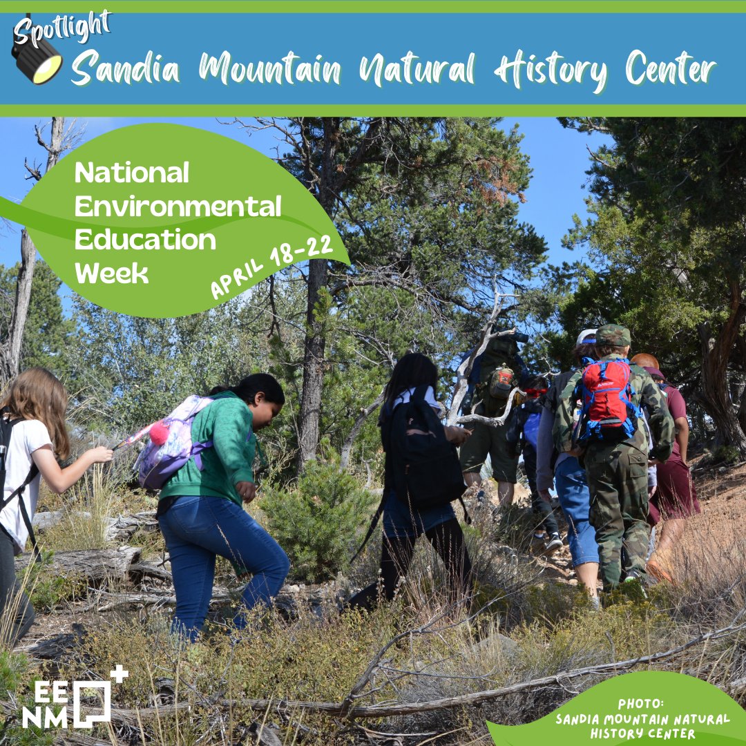 newmexicoee's tweet photo. Happy National Environmental Education Week! We're excited to kick off the week by highlighting one of the more than 170 amazing EE organizations in New Mexico, Sandia Mountain Natural History Center, @SMNHC1 ! Learn more: https://t.co/j3KYXcjTA8
#nationalEEweek #enviroed https://t.co/CFUD7Y2mnc