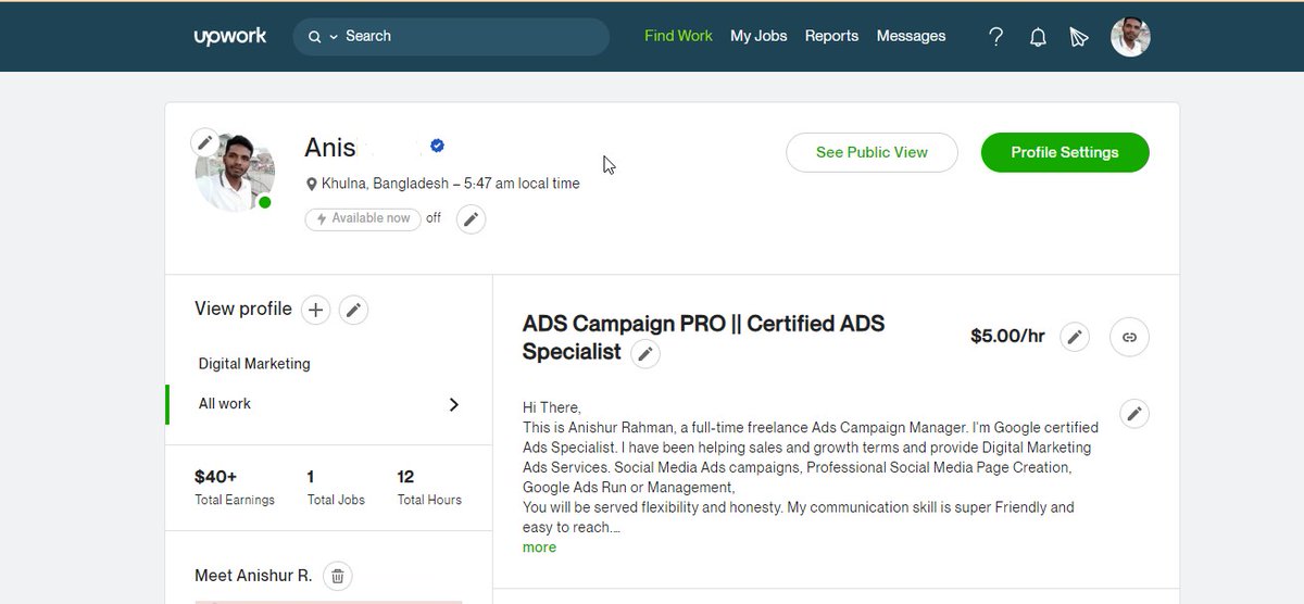 Alhamdulillah, I completed the 1st job at Upwork Marketplace. 

contact.anishur@gmail.com
#upwork #adcampaign #facebookadvertising #facebookadscampaign