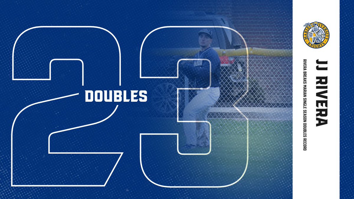 🚨MARIAN BASEBALL RECORD🚨

Congratulations to JJ Rivera, who broke Marian's single season doubles record in the bottom of the fourth inning with a two-RBI hit! 

Rivera's hit gives Marian a 6-3 lead after four innings!