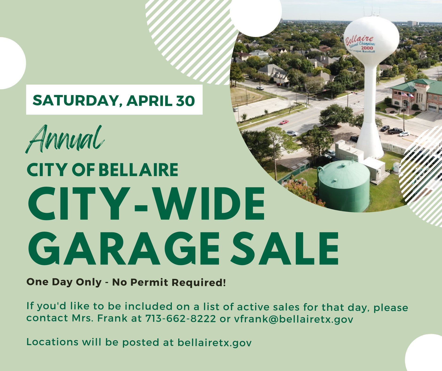City of Bellaire on Twitter "The Annual CityWide Garage Sale is