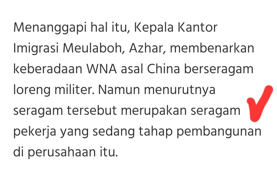 kba.one/news/video-tka… Kok bisa2nya seragam kerja tka china menggunakan warna loreng mirip seragam TNI ?