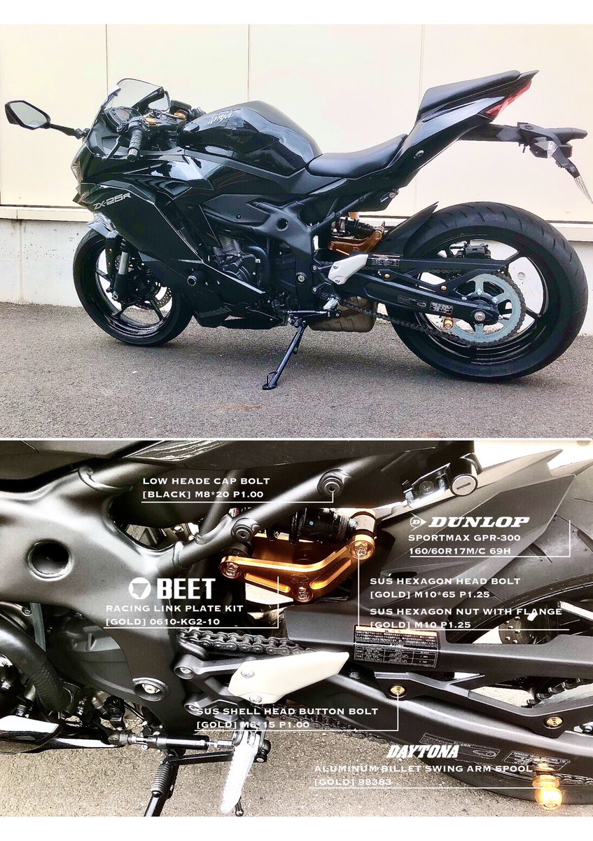 ◇ ZX-25R ｺｯｿﾘ…カスタム vol.06 ◇ BEET レーシングリンクプレート