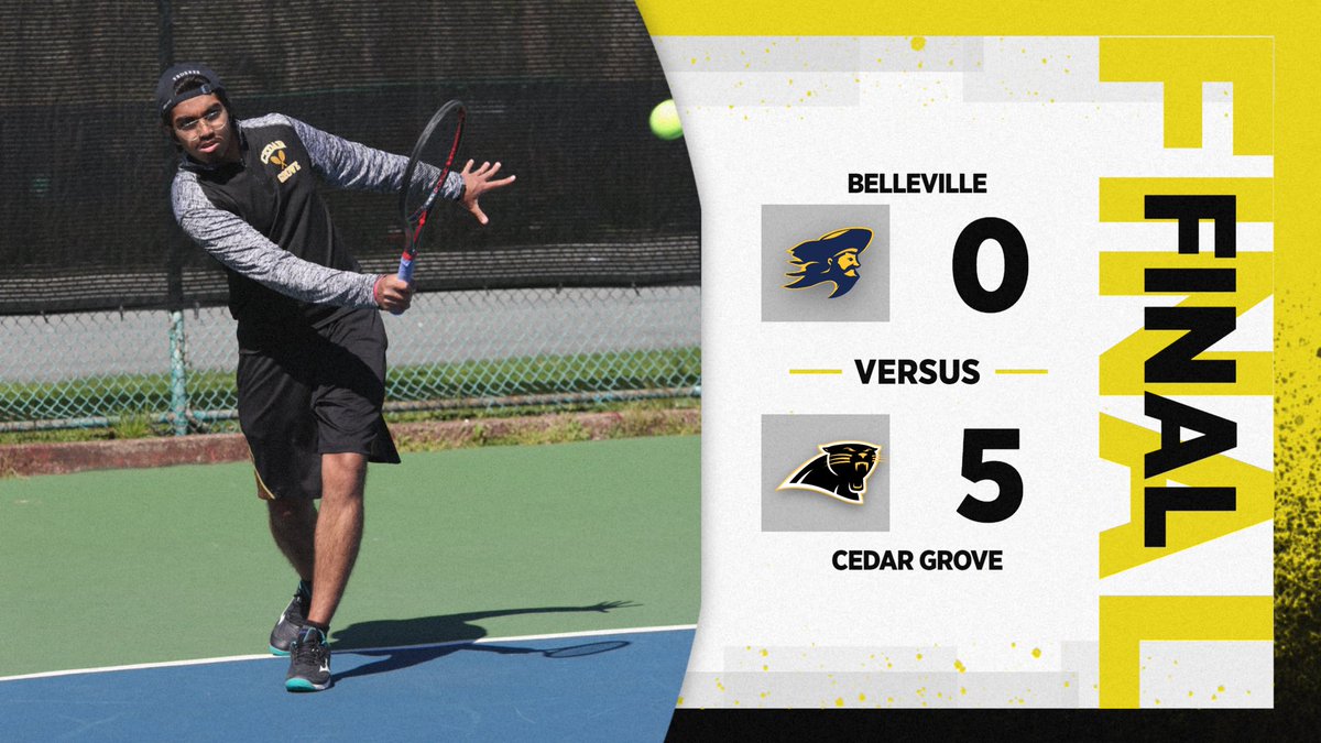 Boys 🎾 moves to 4-2 on the season with a 5-0 win over Belleville HS! #LetsGoPanthers