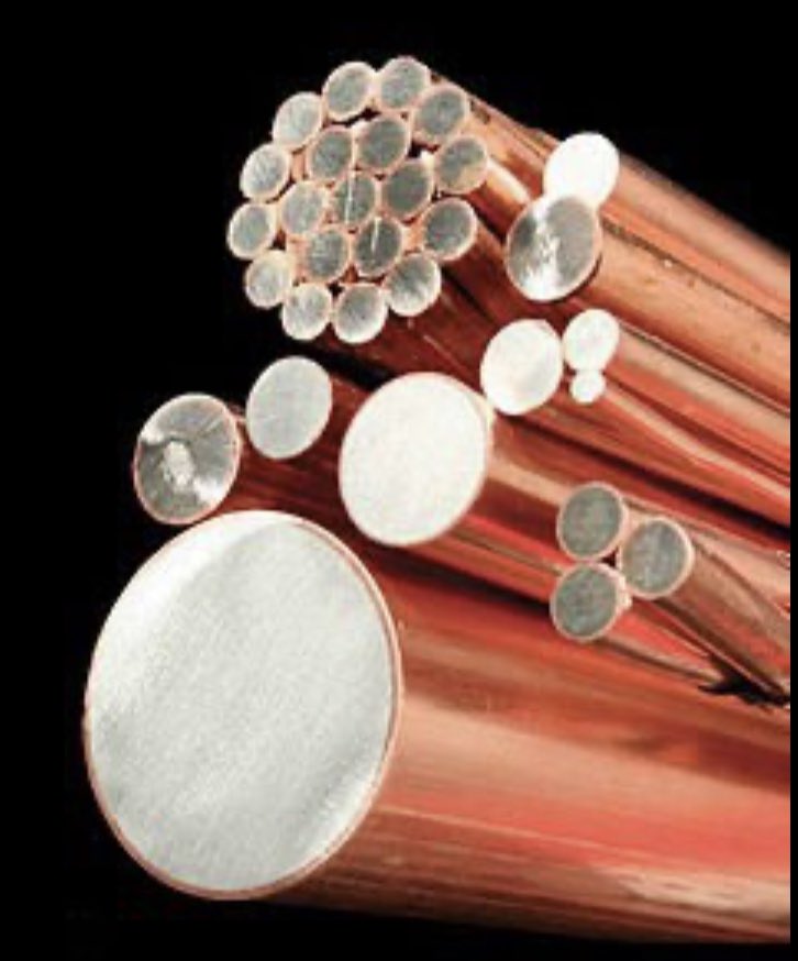 In AC cables the “Skin Effect” is the tendency for current to travel closer to the outside of the cable instead of the core.

This effect help invent the Copper-Clad Aluminium Wire (90% Aluminum) to save the cost of more expensive copper wire.

The savings are massive. https://t.co/vKYbsFhUfK